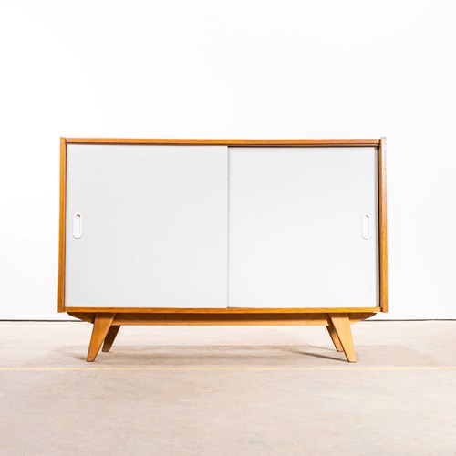 1950’S Two White Door Cabinet By Jiri Jiroutek For Interieur Praha