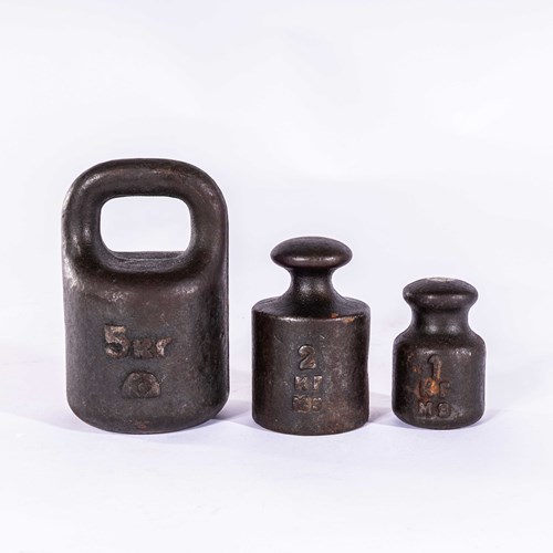 Vintage Scale Weights - Set Of Three