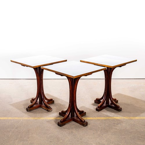 1940’S Original Bentwood Fischel Bentwood Bistro Dining Tables - Square