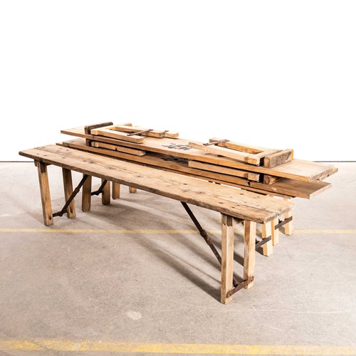 1950’S French Brewers Trestle Benches