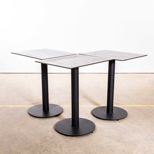 Vintage Square Black Solid Steel Cafe Tables
