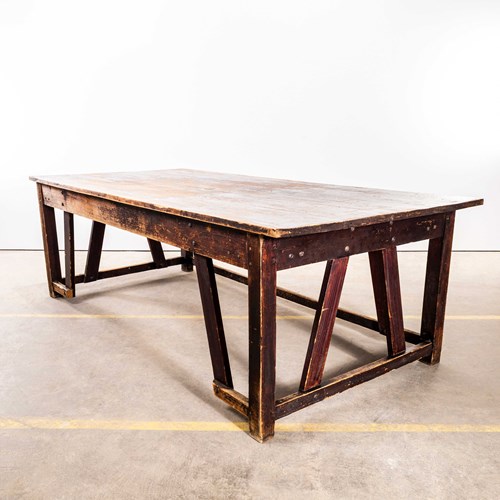  1950'S Exceptional Large Workshop Inspection Table