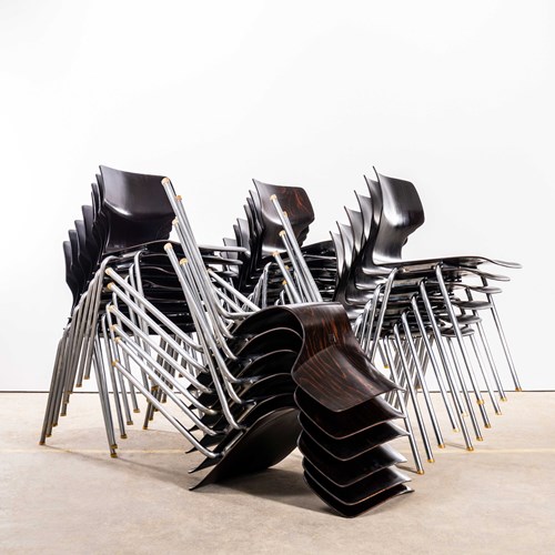 1960’S Laminated Pagholz Chrome Leg Dining Chairs
