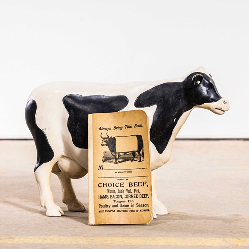  1950'S Original English Butchers Display Cow