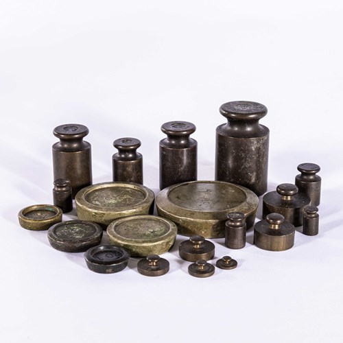 Vintage Selection Of Scale Weights - Set Of Twenty