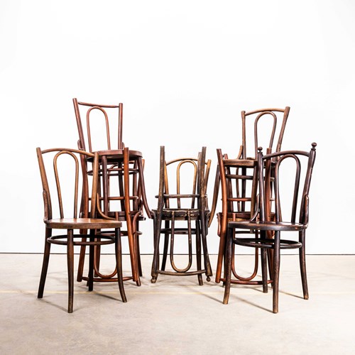  1950’S Standard Classic Dark Framed Hoop Bentwood Dining Chairs