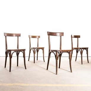  1970’S Dark Oak Single Bar Back Be...