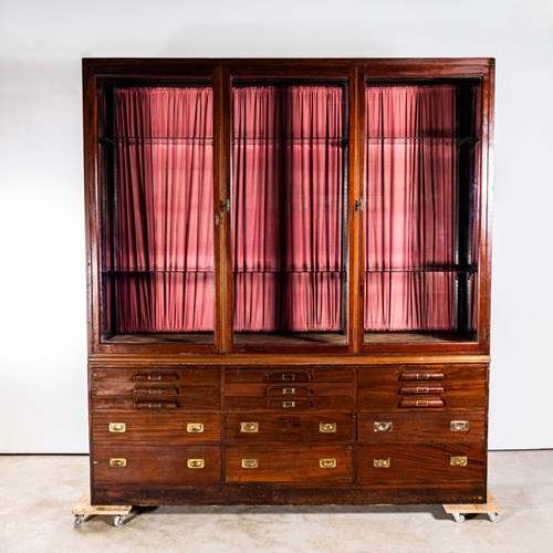 19Th Century Very Large Mahogany Glazed Display Cabinet