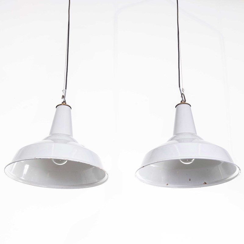 1950'S Industrial Benjamin Enamelled Pendant Lamps 16 Inch - Pair-merchant-found-63f-main-638363215549500962.jpg