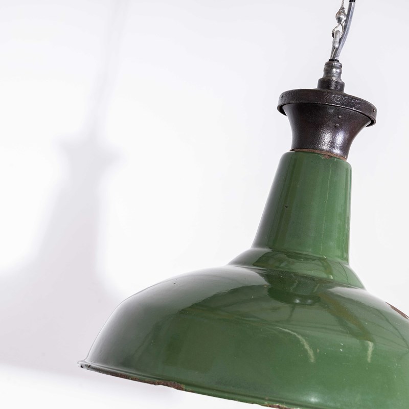1940'S Real Industrial Enamel Green Single Pendant Lamp - 16 Inch-merchant-found-8504c-main-638363230946625214.jpg