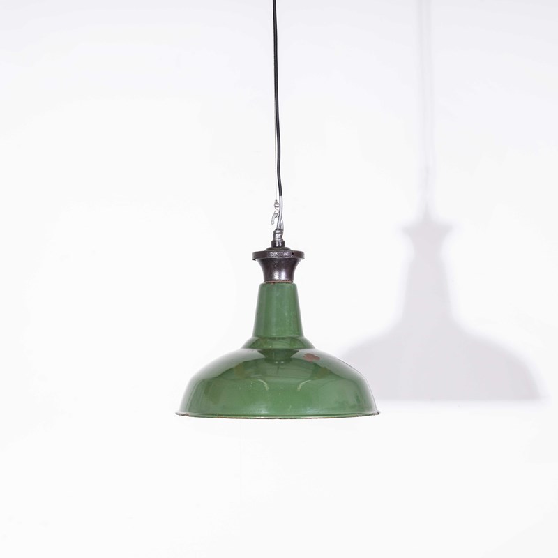 1940'S Real Industrial Enamel Green Single Pendant Lamp - 16 Inch-merchant-found-8504y-main-638363230445019156.jpg