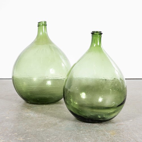 Vintage French Glass Demijohns - Pair (957.26)