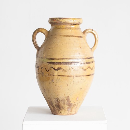 Tunisian Glazed Terracotta Vessel