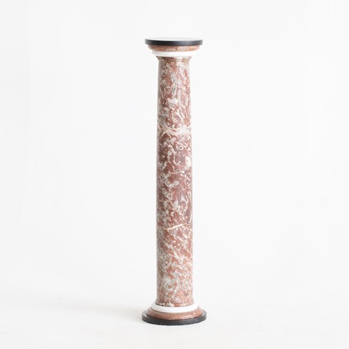 Red Veined Marble Column