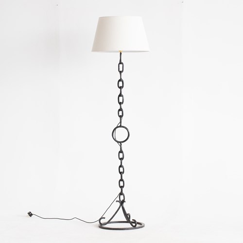 Brutalist Chain Link Floor Lamp