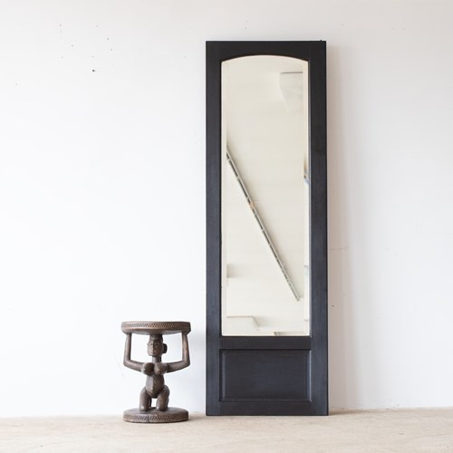 Ebonised Oak Floor Mirror