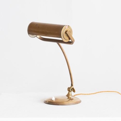 Adjustable Brass Banker's Lamp