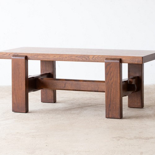 Brutalist Oak Coffee Table