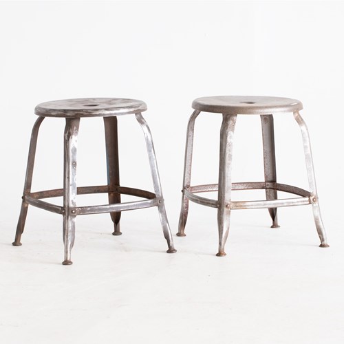 Riveted Metal Stools By Paul-Henry Nicolle