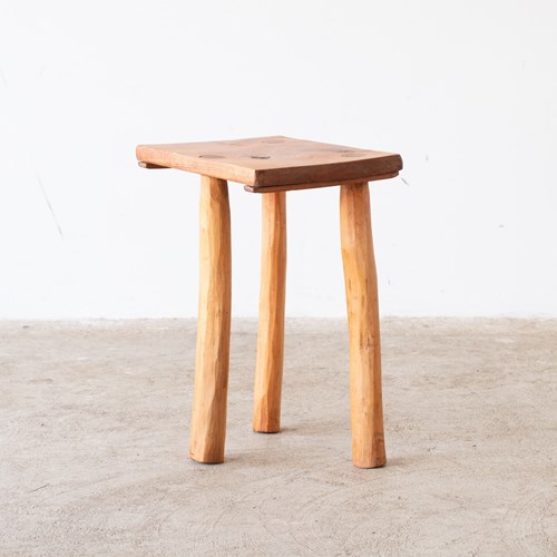 Brutalist Pine Stool