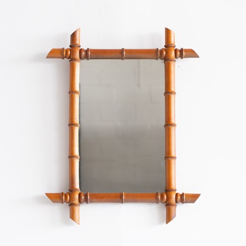 Faux Bamboo Mirror