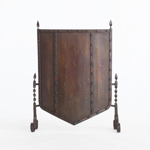 Riveted Iron Fire Screen