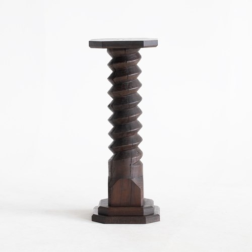 French Oak Screw Column