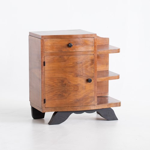 Art Deco Walnut Side Cabinet
