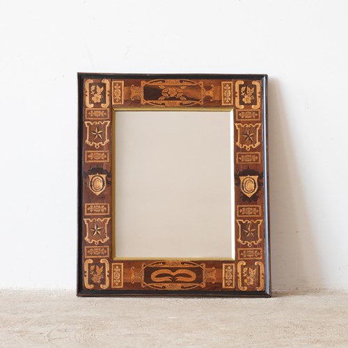 French Marquetry Marriage Mirror