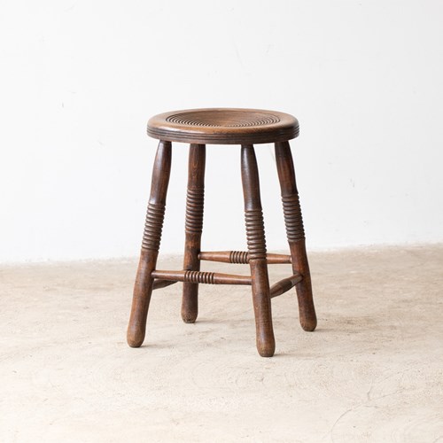 French Modernist Beech Stool