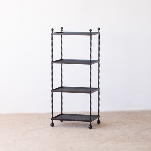 French Perforated Steel Etagere