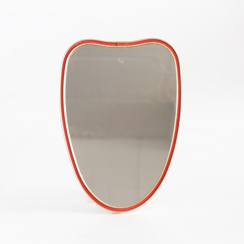 Italian Brass Shield Mirror