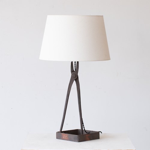 French Folk Art Table Lamp