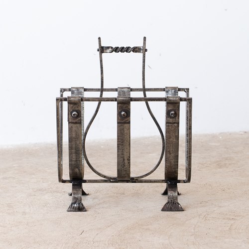 Brutalist Steel Magazine Rack