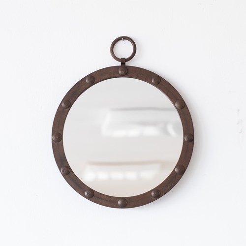 Brutalist Iron Mirror