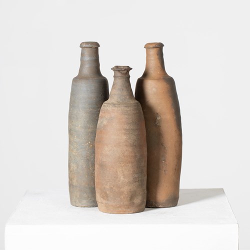 French Stoneware Cider Bottles