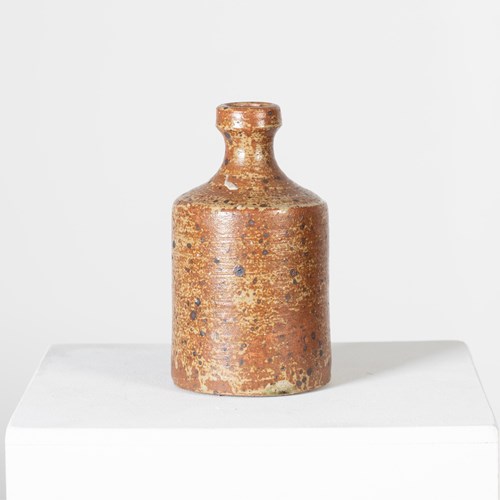 French Glazed Stoneware Bottle