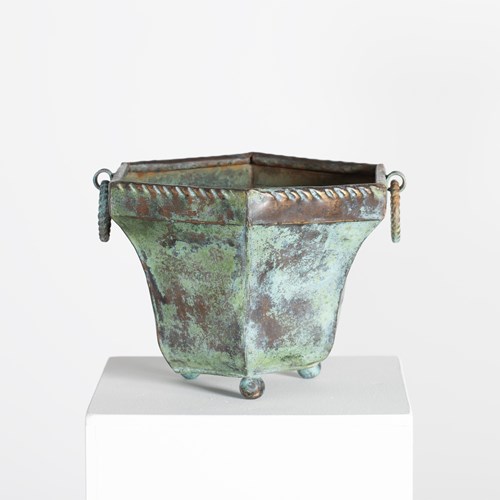 Verdigris Brass Jardiniere