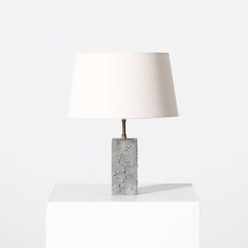 Brutalist Pewter Table Lamp