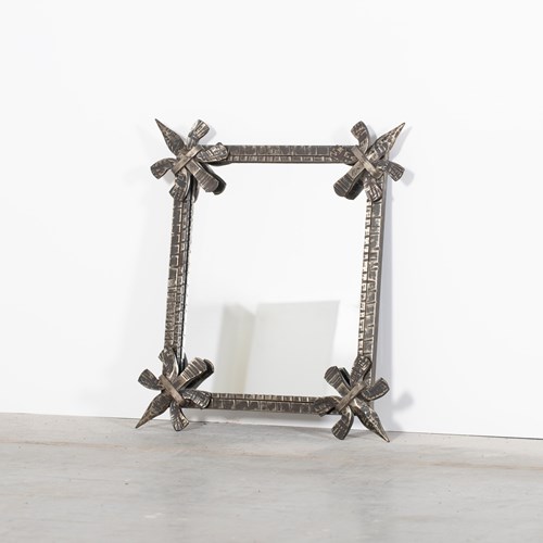 Brutalist Forged Iron Mirror