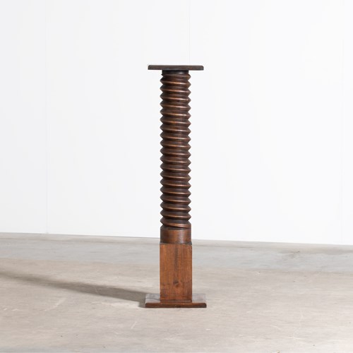 French Oak & Beech Screw Column