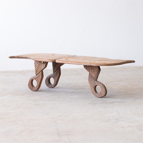 Sculptural Teak Coffee Table