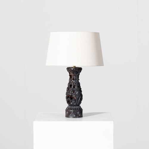 Oriental Carved Table Lamp