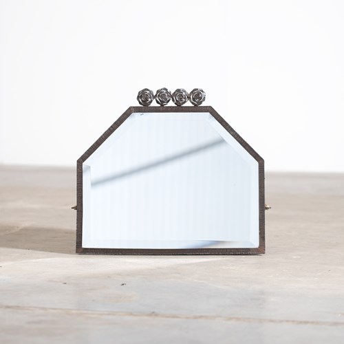 French Art Deco Iron Mirror