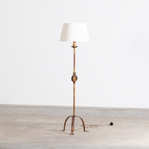 Spanish Gilt Iron Floor Lamp