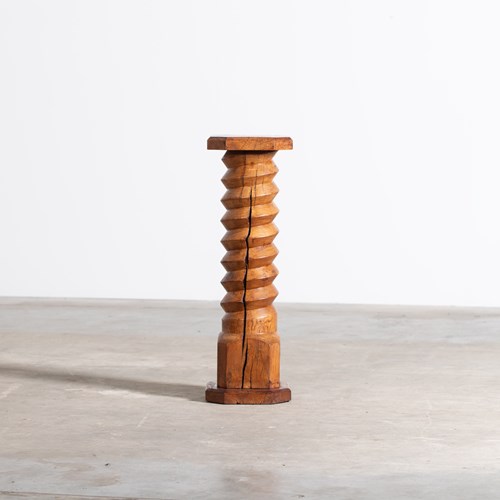 French Oak Screw Column