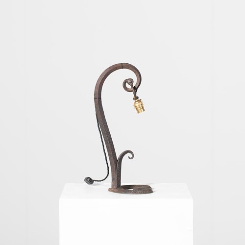 French Forged Iron Table Lamp