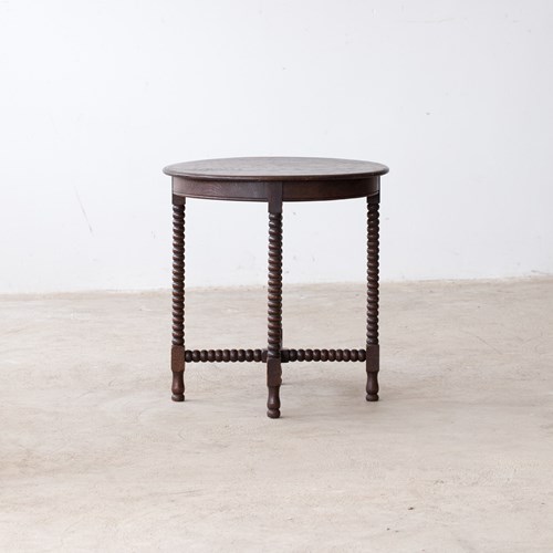Bobbin Oak Side Table