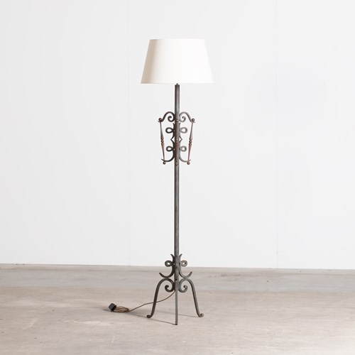 Faux Verdigris Iron Floor Lamp