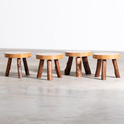 French Brutalist Stools